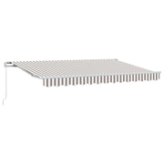 Skrovita tenda Svijetlo siva i bijela. 3,5 x 2 m tkanina