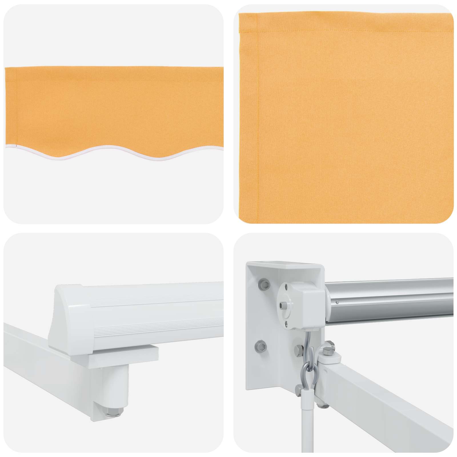 Povlačivi tende Pijesak 4 x 2 m 100% Poliester i Aluminij