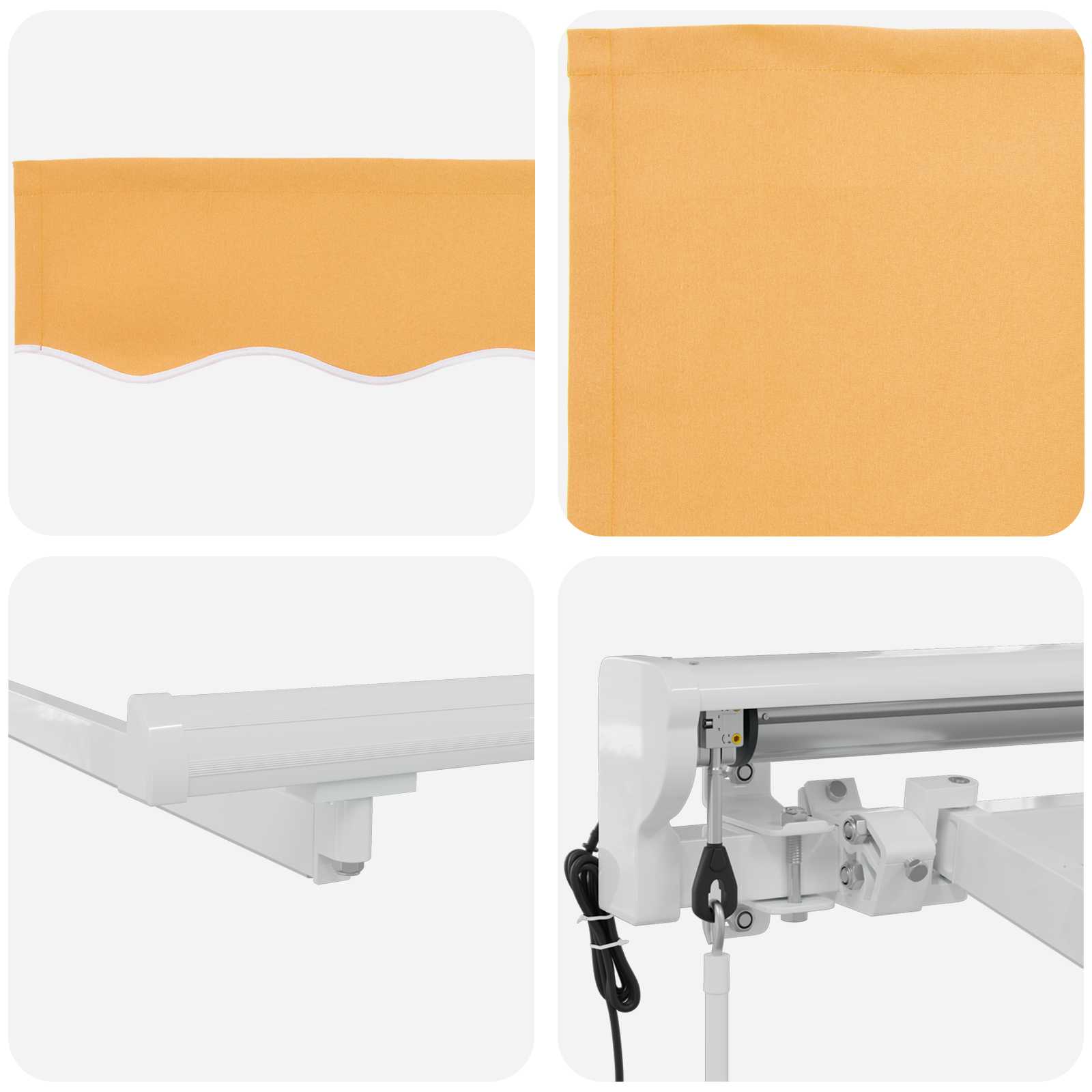 Povlačivi tende Pijesak 4 x 2 m Poliester i aluminij