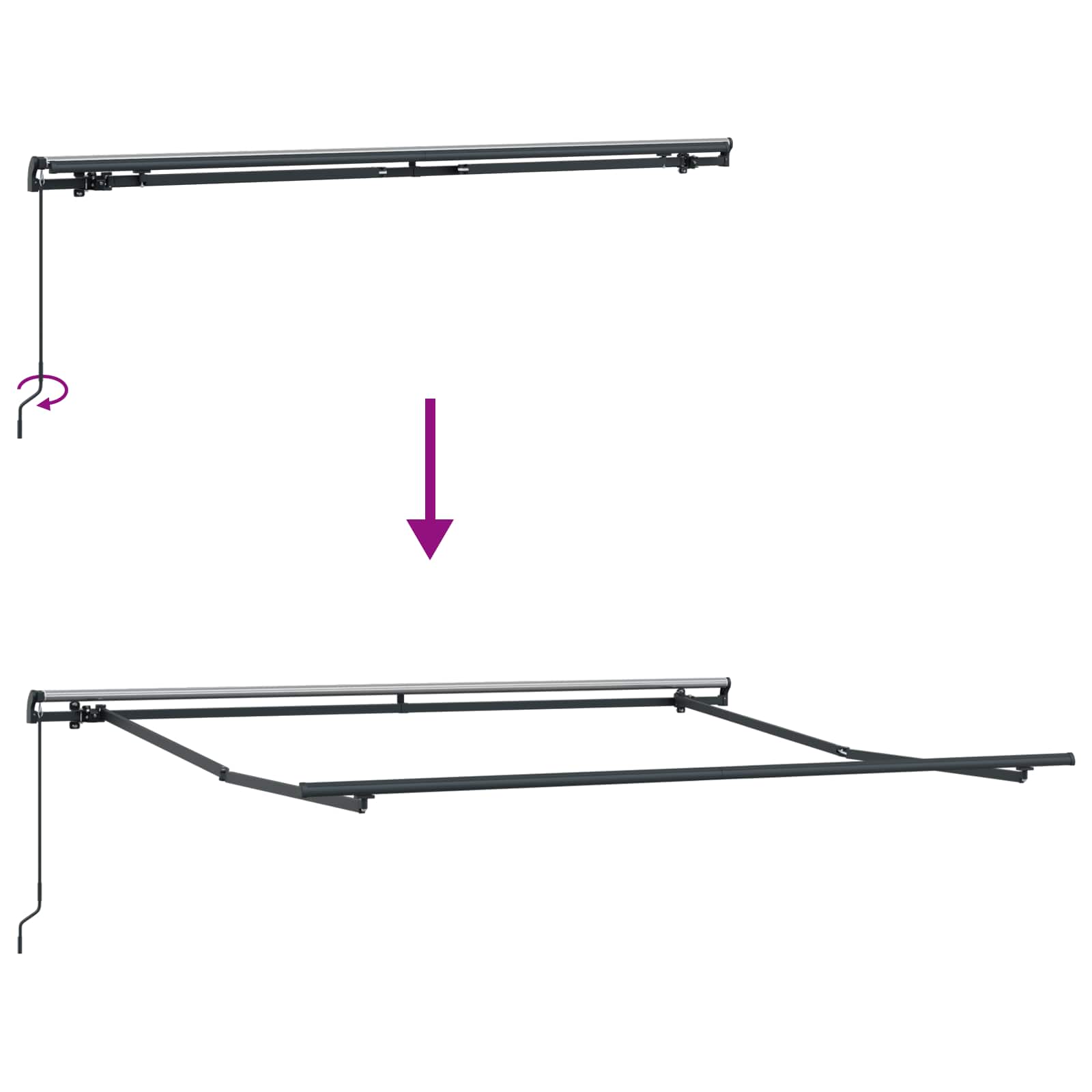 Skrovita tenda Pijesak 4 x 2 m tkanina
