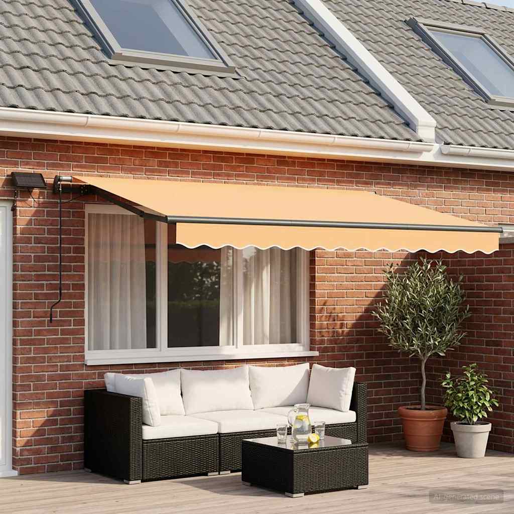Povlačivi tende Pijesak 350 x 250 cm Tkanina i Aluminij