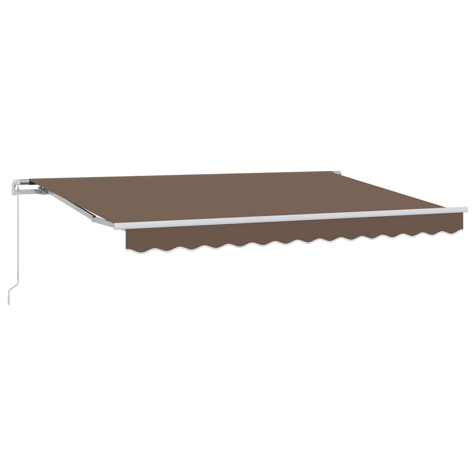 Povlačivi tende Sivosmeđa 350 x 250 cm Poliester i aluminij