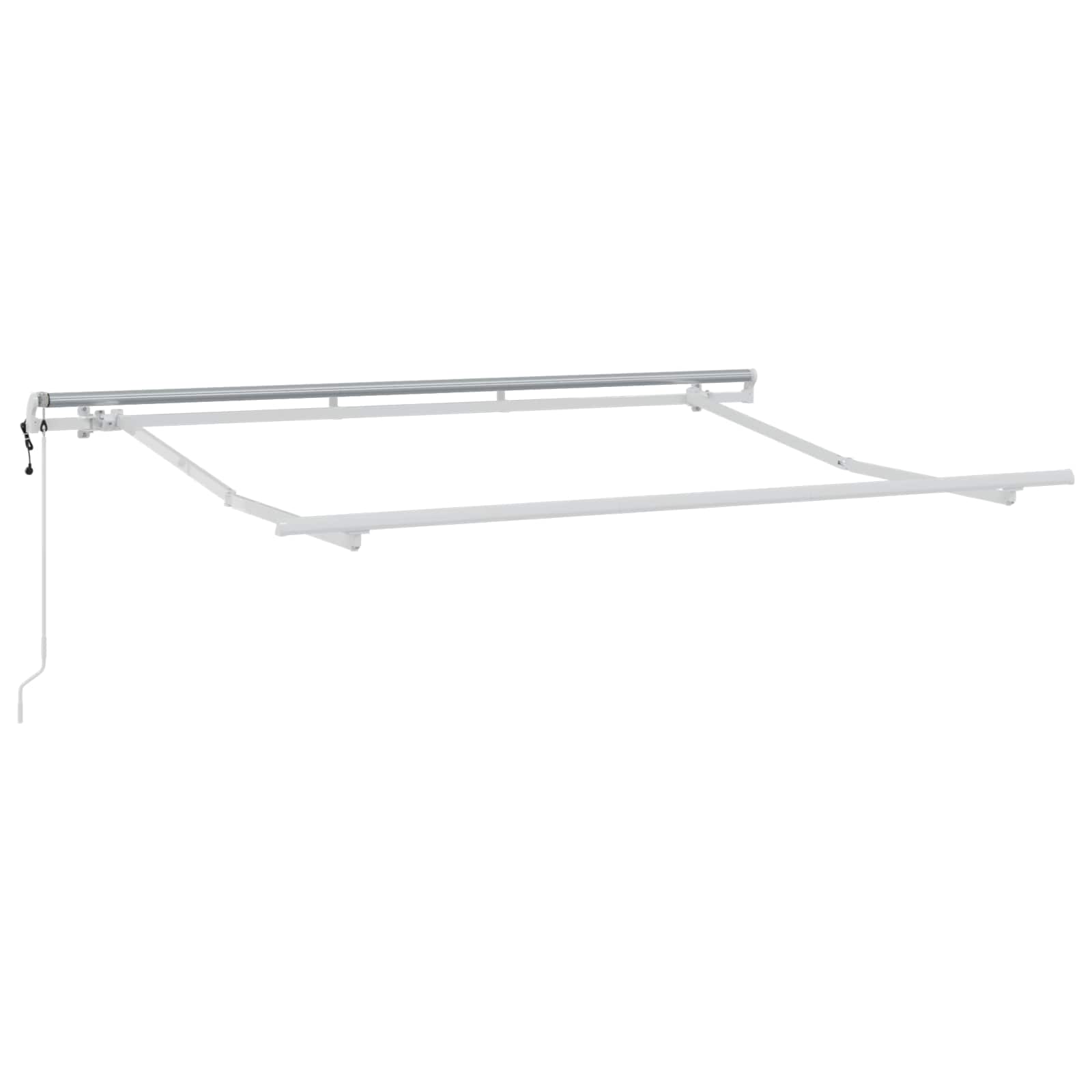 Povlačivi tende Svijetlo siva i bijela. 350 x 250 cm