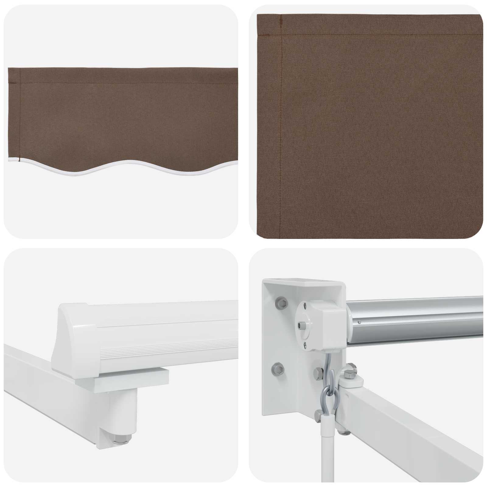 Povlačivi tende Sivosmeđa 3,5 x 2,5 m 100% Poliester i Aluminij