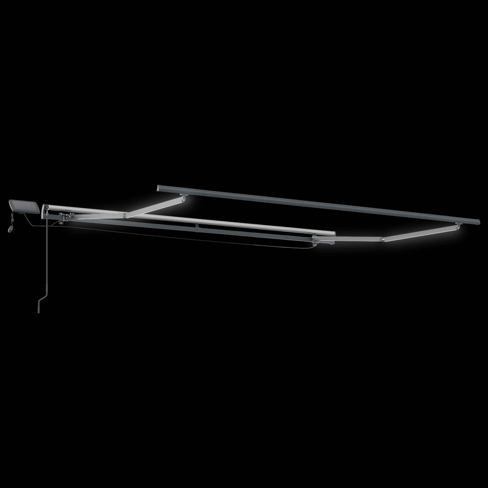 Povlačivi tende Svijetlo siva i bijela. 400 × 300 cm