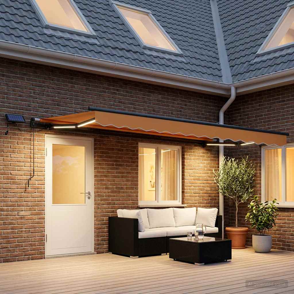 Povlačivi tende Pijesak 500 × 300 cm Tkanina i Aluminij