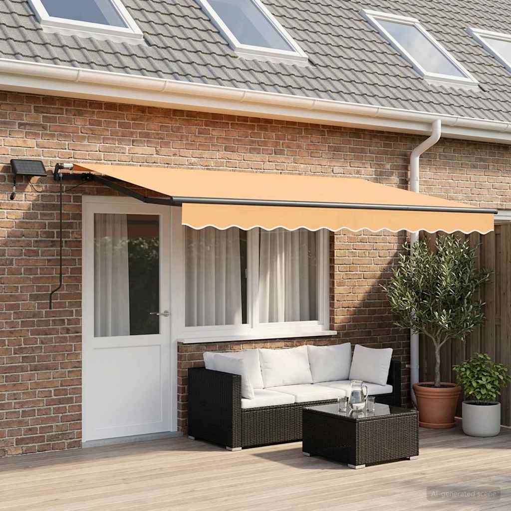 Povlačivi tende Pijesak 500 × 350 cm Tkanina i Aluminij