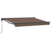 Povlačivi tende Sivosmeđa 4 × 3 m Poliester i aluminij