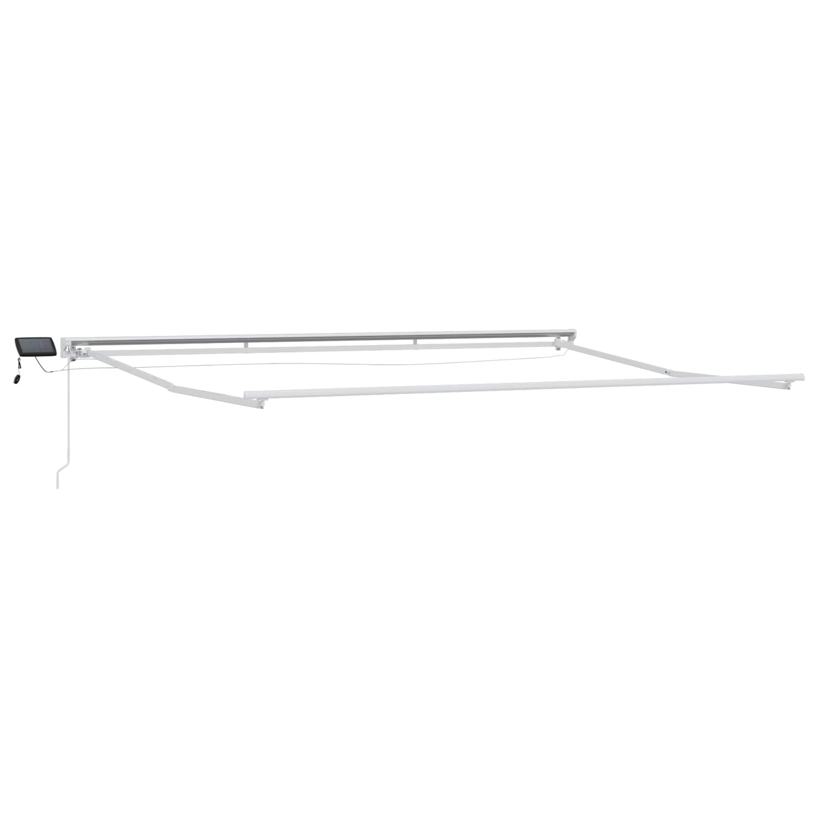 Ručni okvir tende s LED-ima Sivosmeđa 4 × 3,5 m