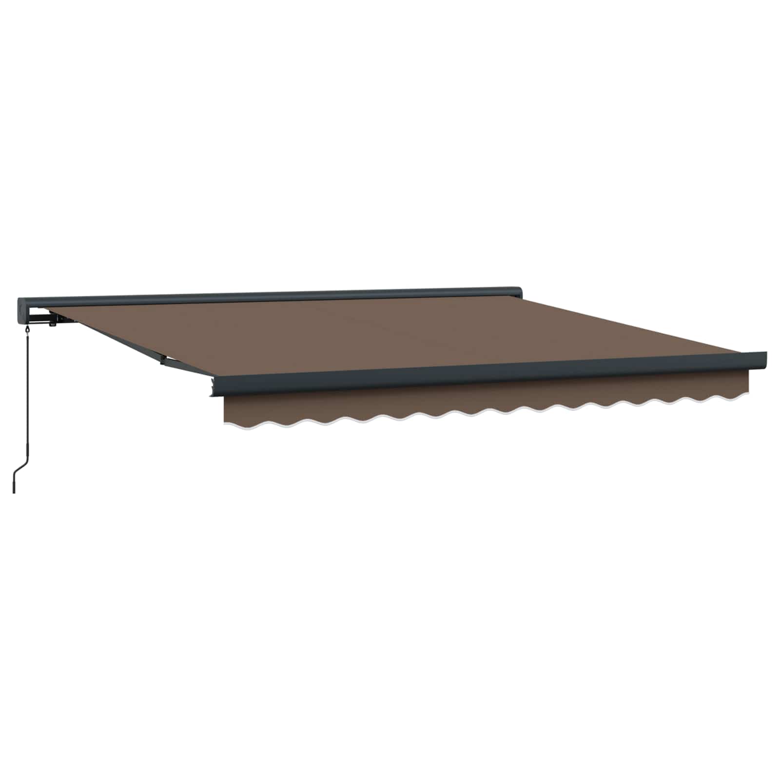 Povlačivi tende Sivosmeđa 450 × 300 cm Platno i Aluminij