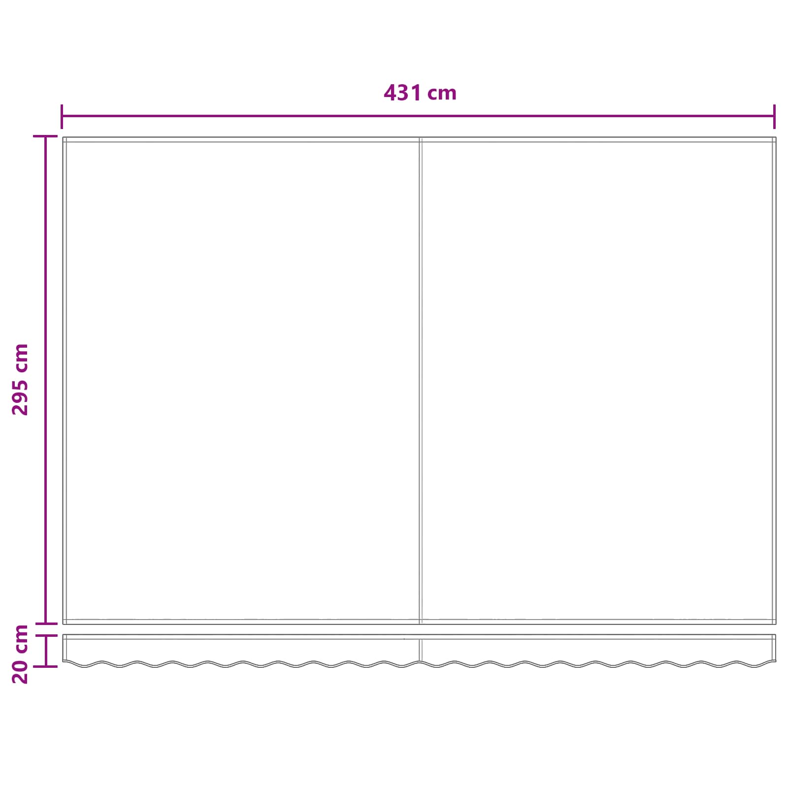 Povlačivi tende Pijesak 4,5 × 3 m Poliester i aluminij