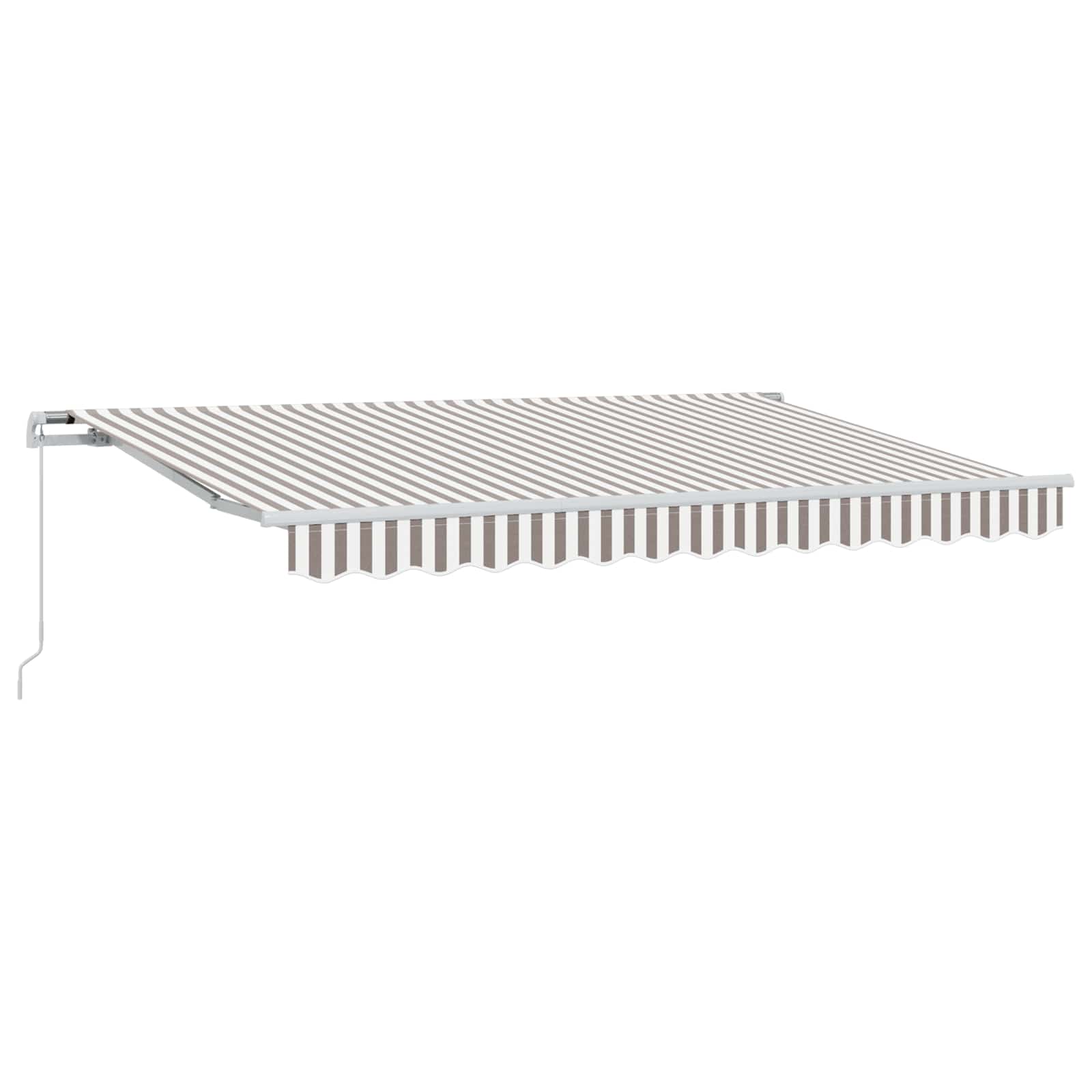 Povlačivi tende Svijetlo siva i bijela. 450 × 350 cm