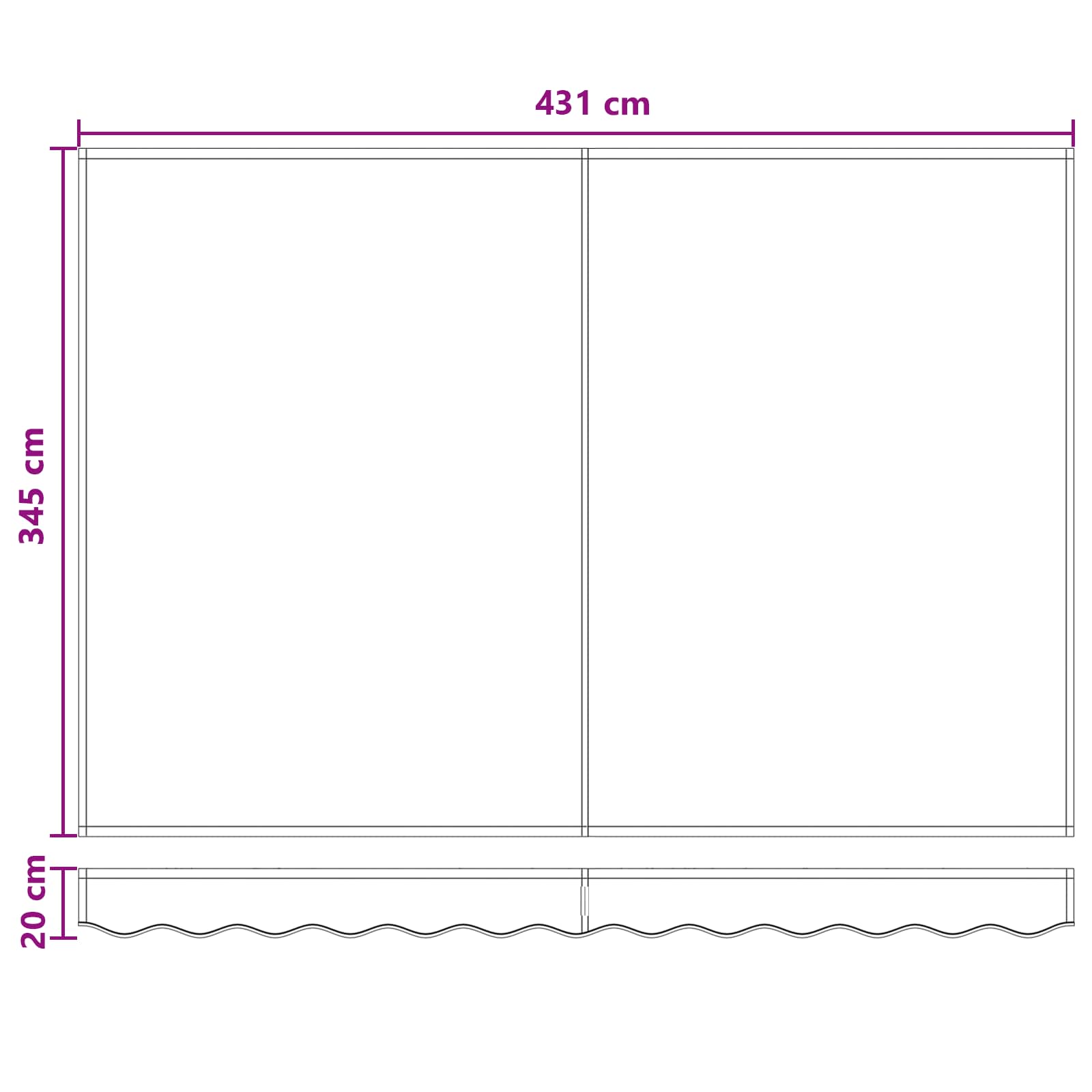 Povlačivi tende Pijesak 450 × 350 cm Tkanina i Aluminij