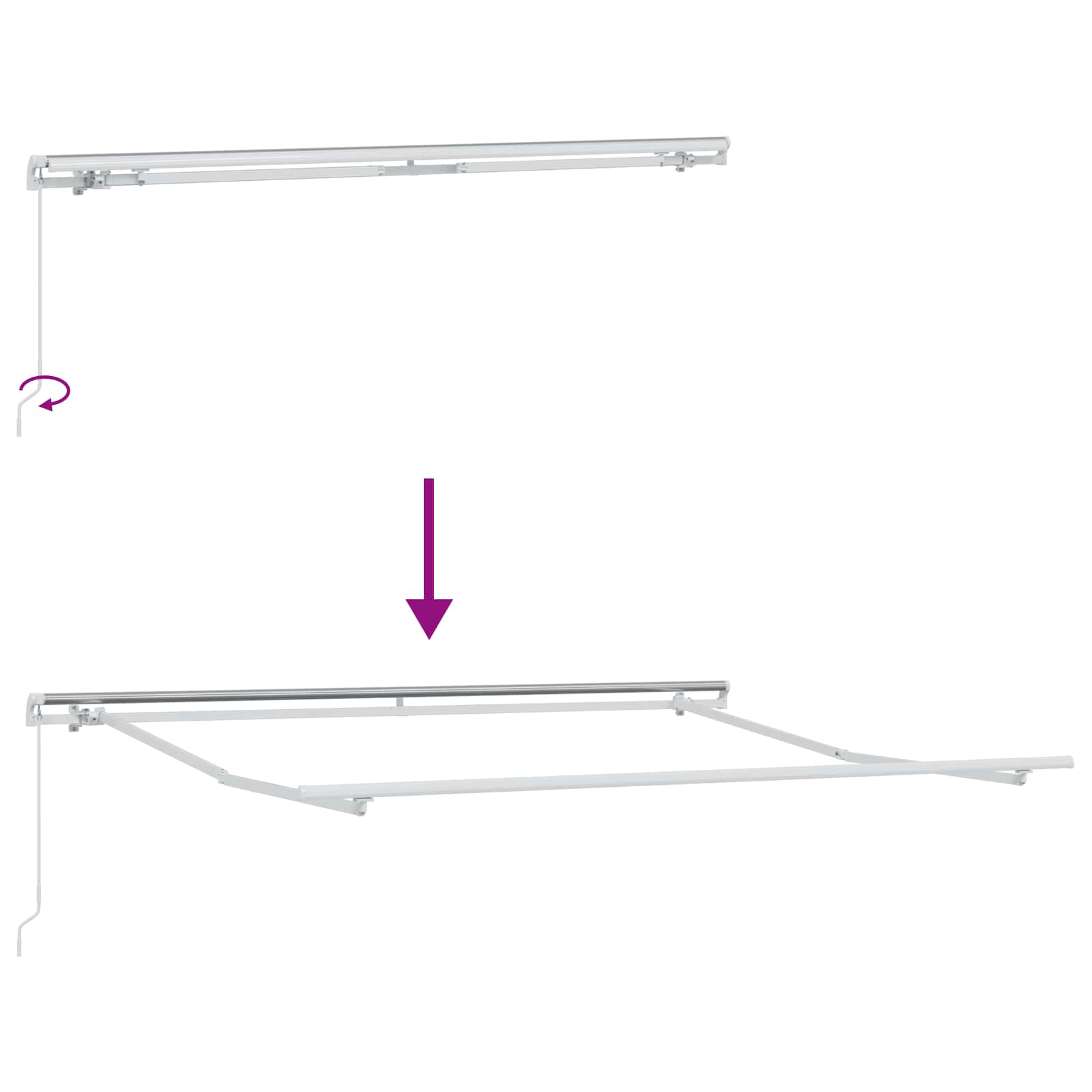 Povlačivi tende Sivosmeđa 500 × 300 cm Poliester i aluminij