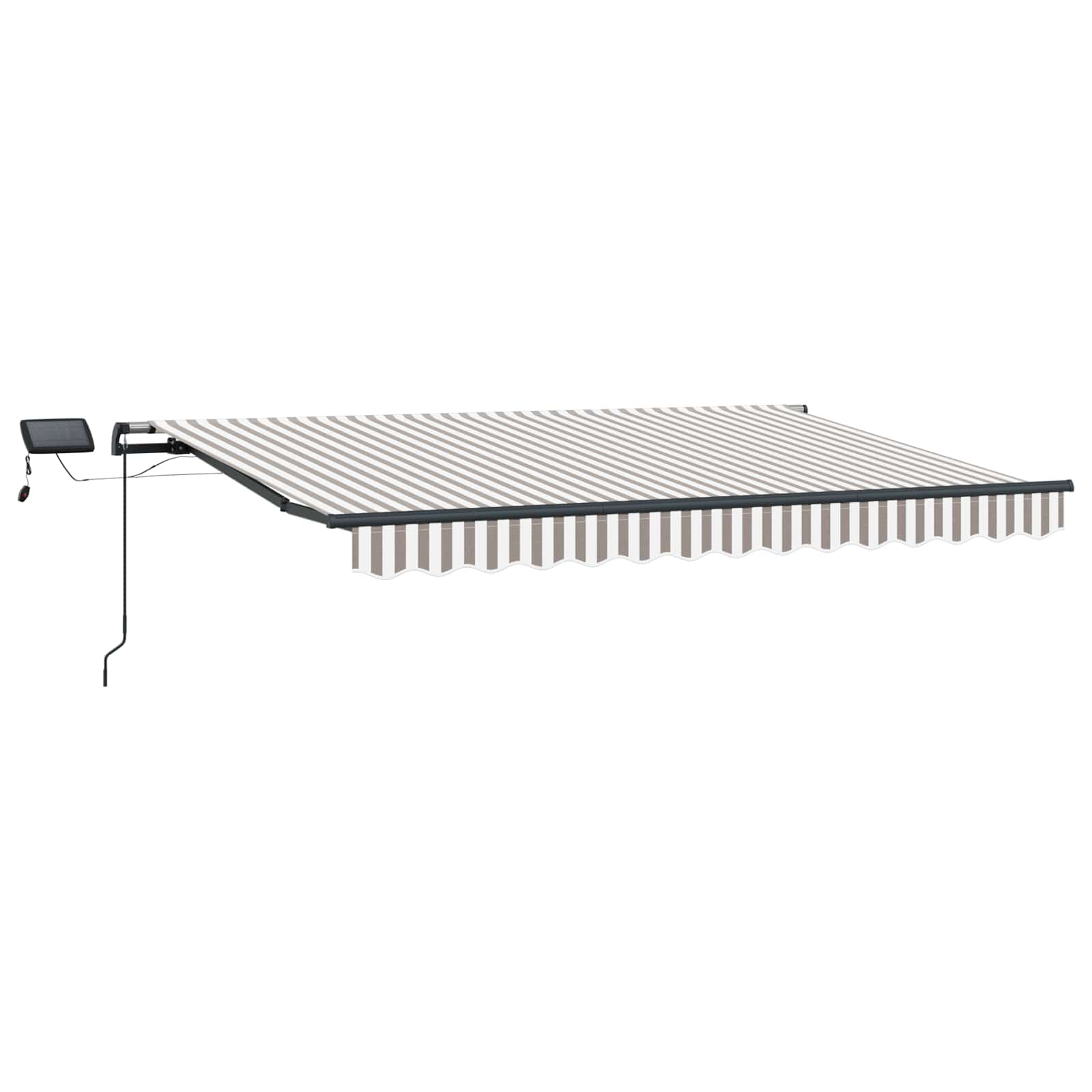 Povlačivi tende Svijetlo siva i bijela. 500 × 300 cm