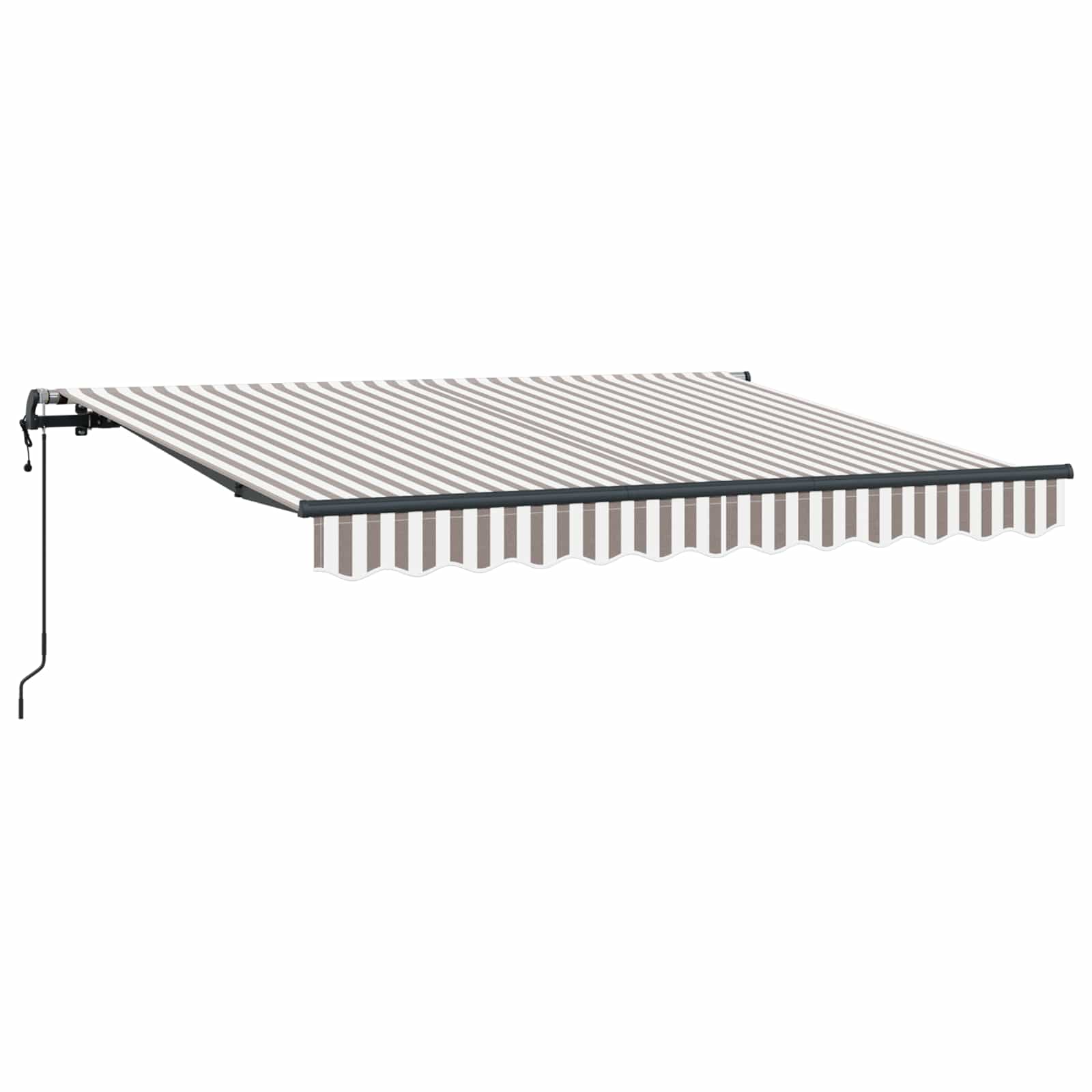 Povlačivi tende Svijetlo siva i bijela. 500 × 300 cm