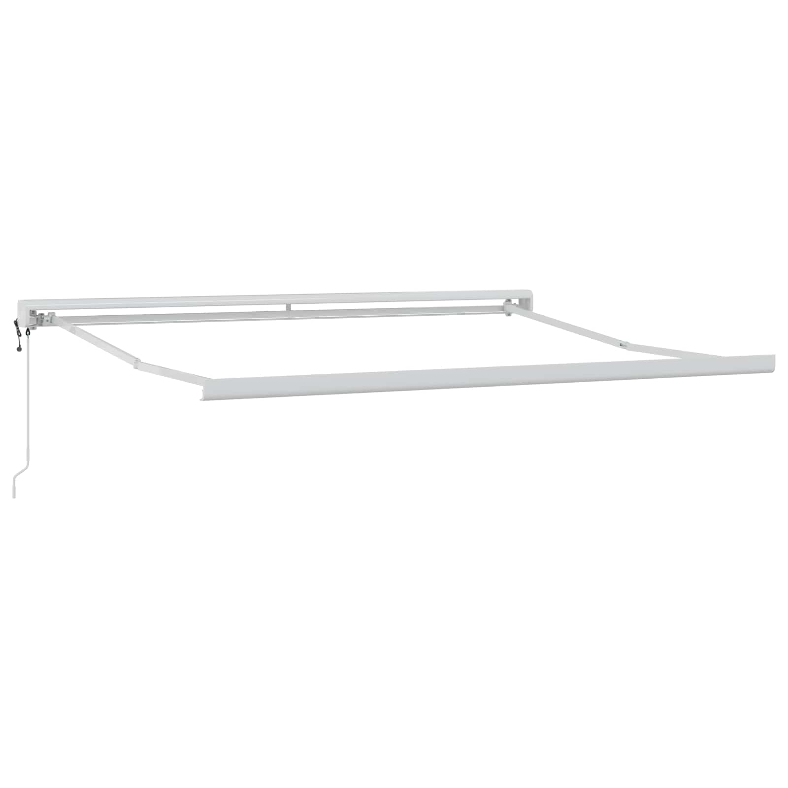 Povlačivi tende Svijetlo siva i bijela. 500 × 300 cm