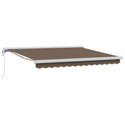 Povlačivi tende Sivosmeđa 500 × 300 cm Tkanina i Metal