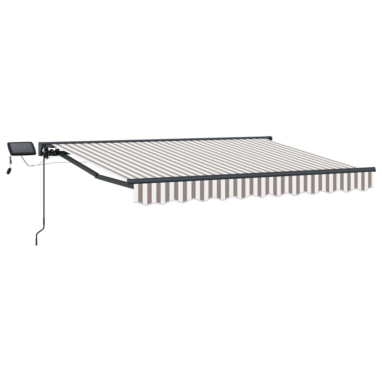 Ručni okvir tende s LED-ima Svijetlo siva i bijela. 5 x 3 m