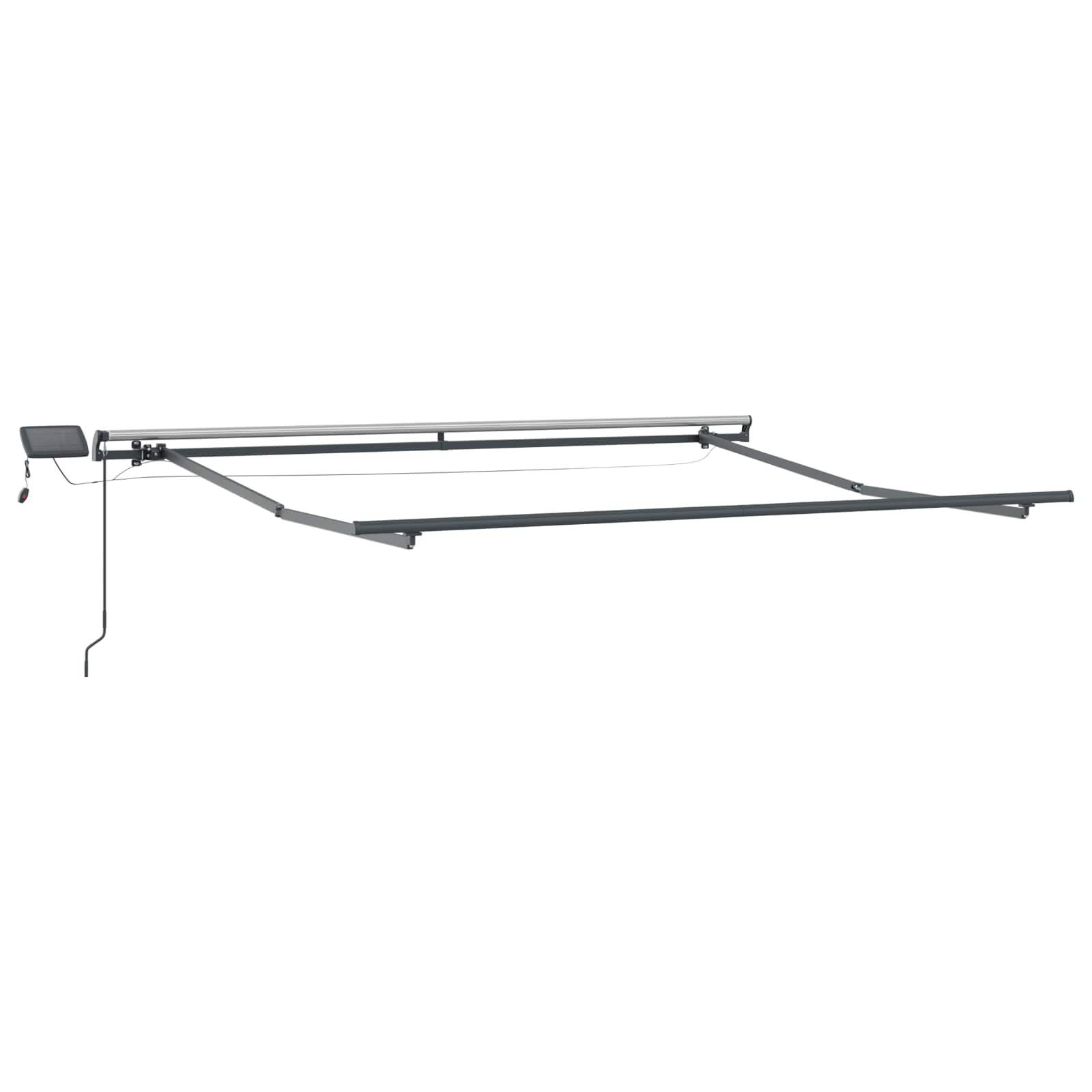 Povlačivi tende Sivosmeđa 500 × 350 cm Tkanina i Aluminij