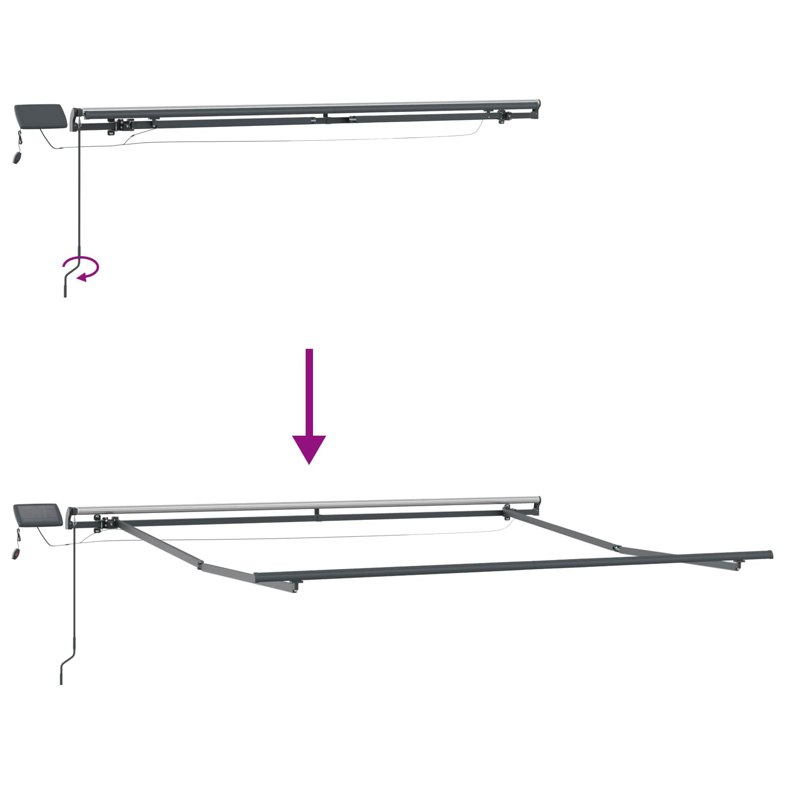 Povlačivi tende Pijesak 600 × 300 cm Tkanina i Aluminij