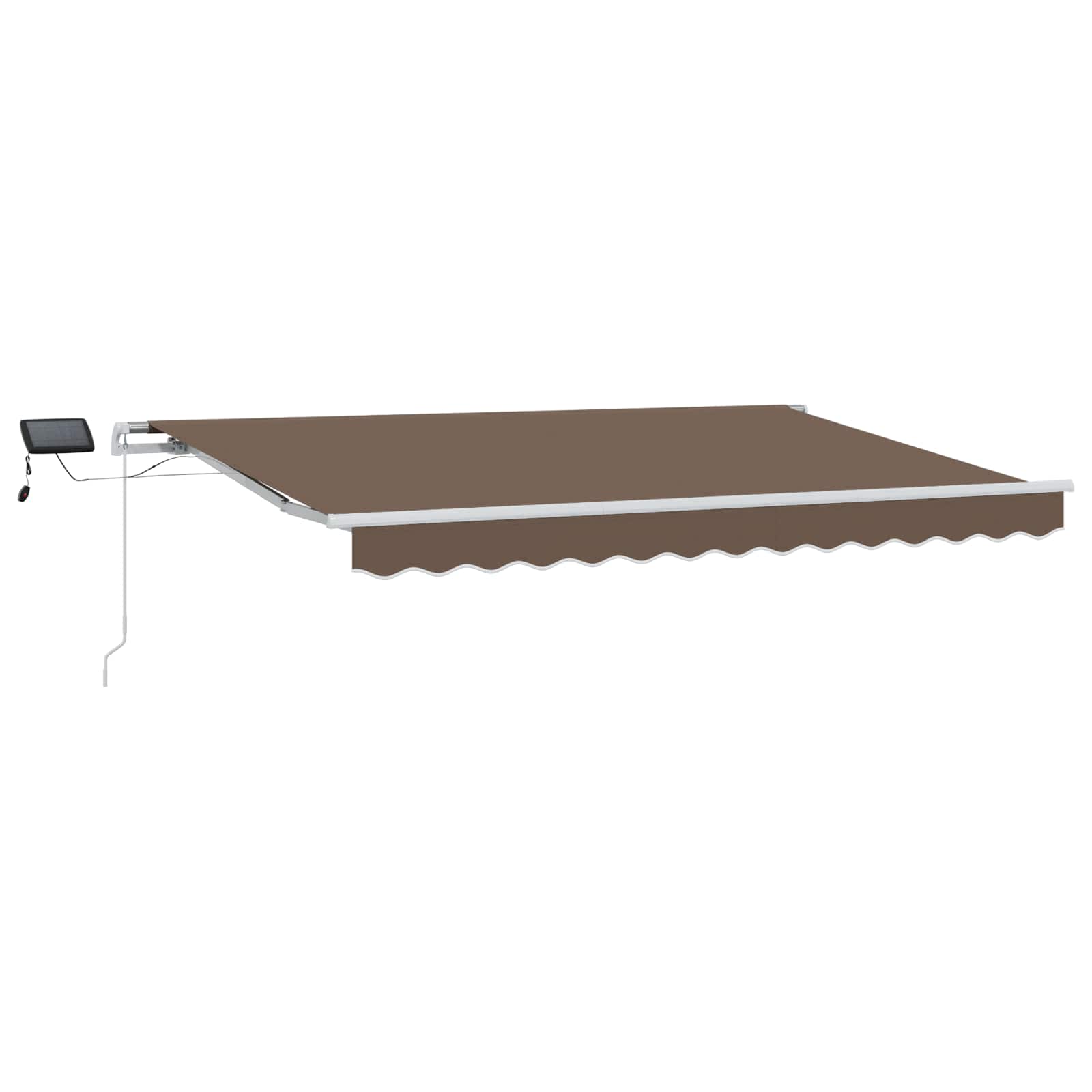 Povlačivi tende Sivosmeđa 600 × 350 cm Tkanina i Aluminij