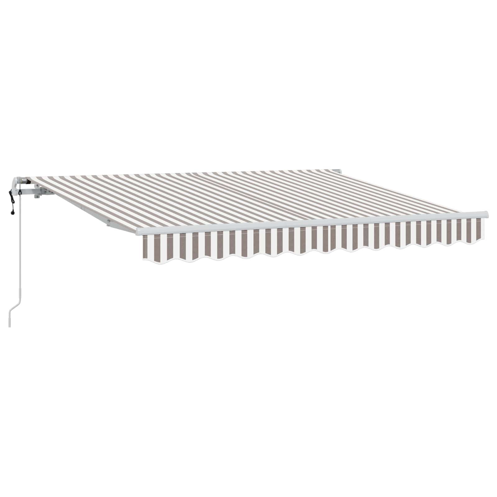 Povlačivi tende Svijetlo siva i bijela. 600 × 350 cm