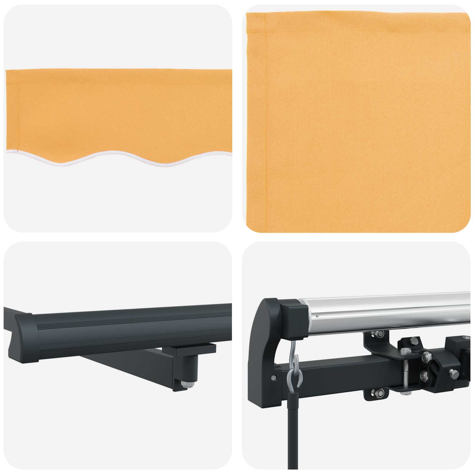 Povlačivi tende Pijesak 600 × 350 cm Poliester i aluminij