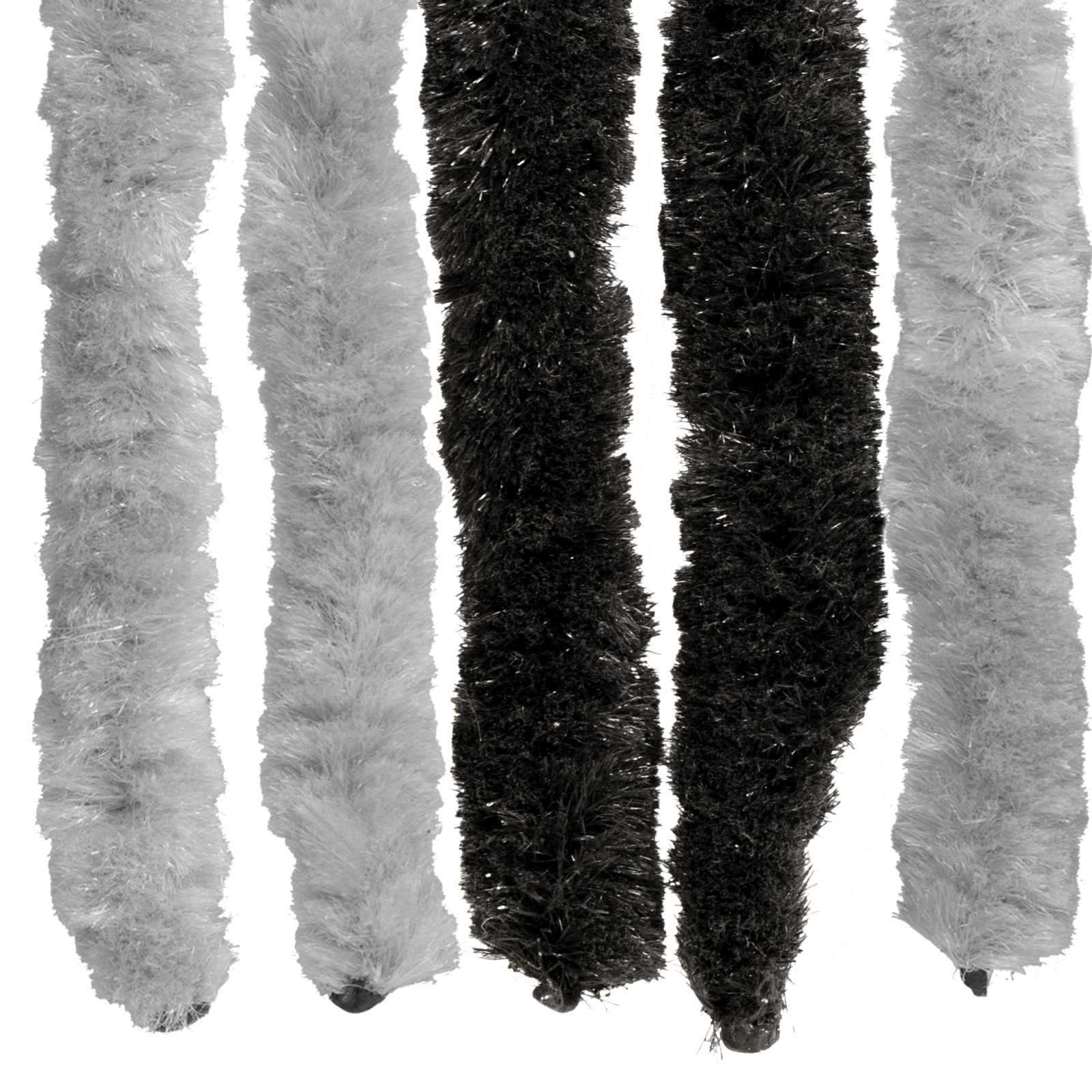 Zavjesa protiv insekata Chenille Siva i crna 100 x 220 cm