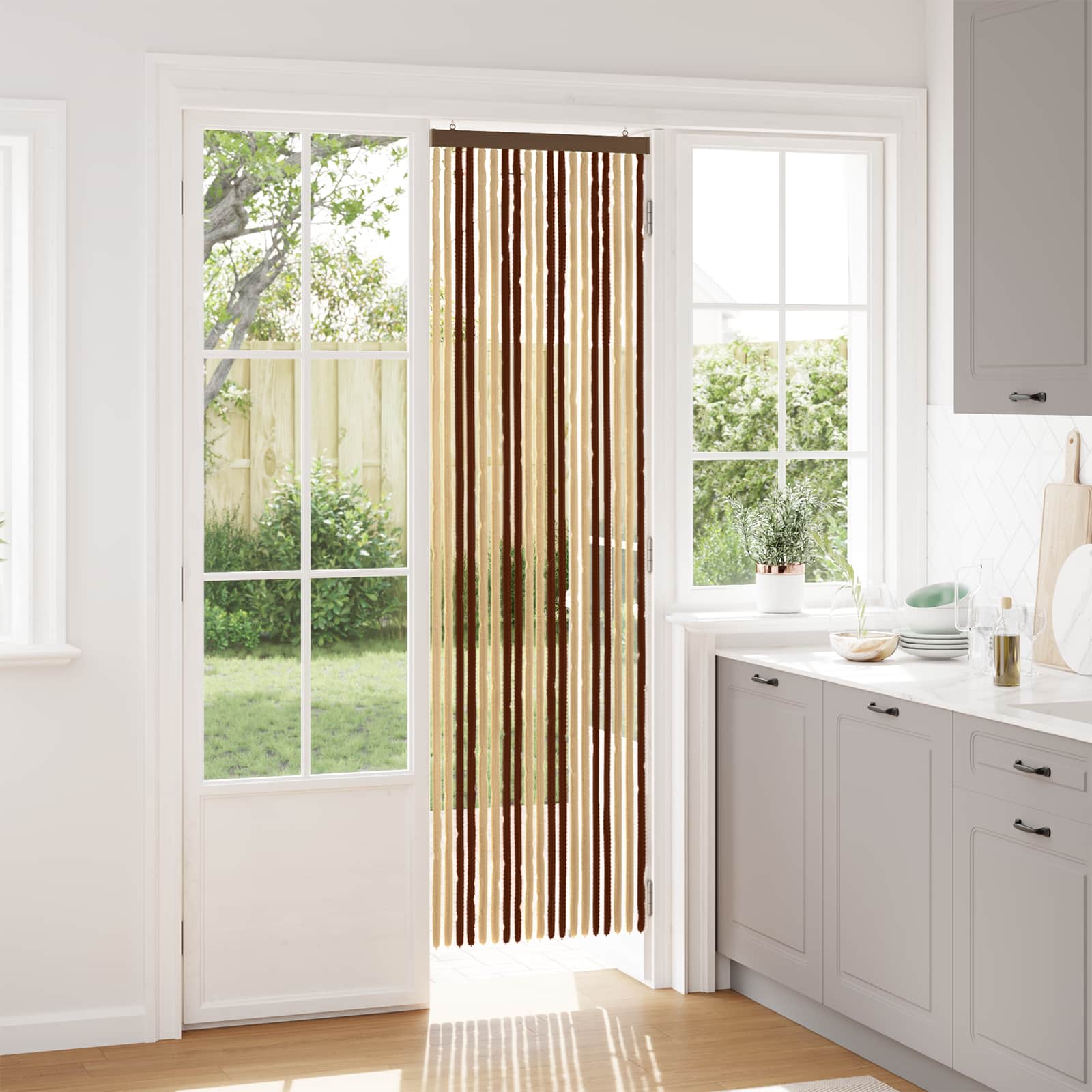 Zavjesa protiv insekata Chenille Smeđa i bež 56 x 200 cm