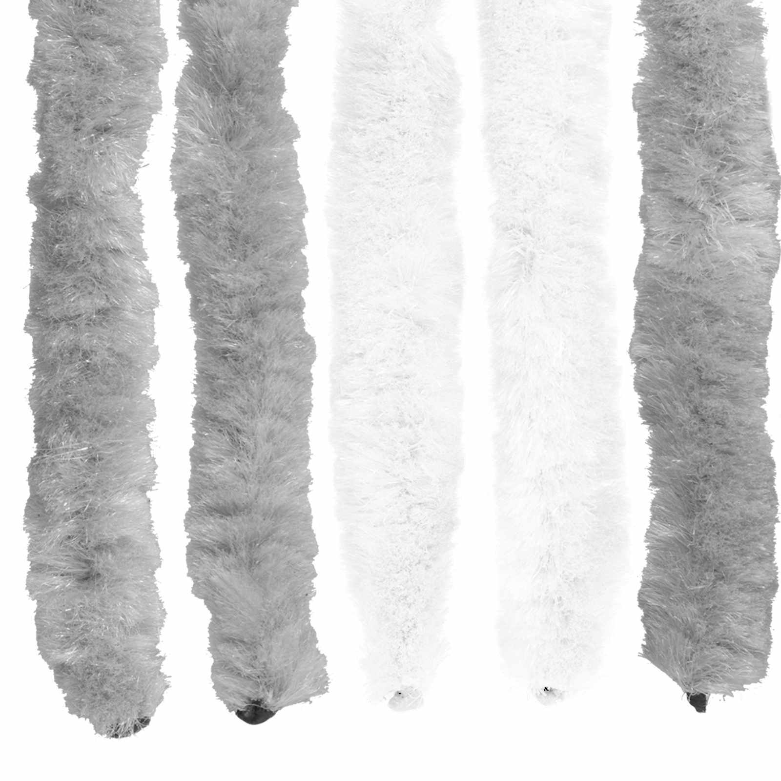 Zavjesa protiv insekata Chenille Siva i bijela 90 x 220 cm