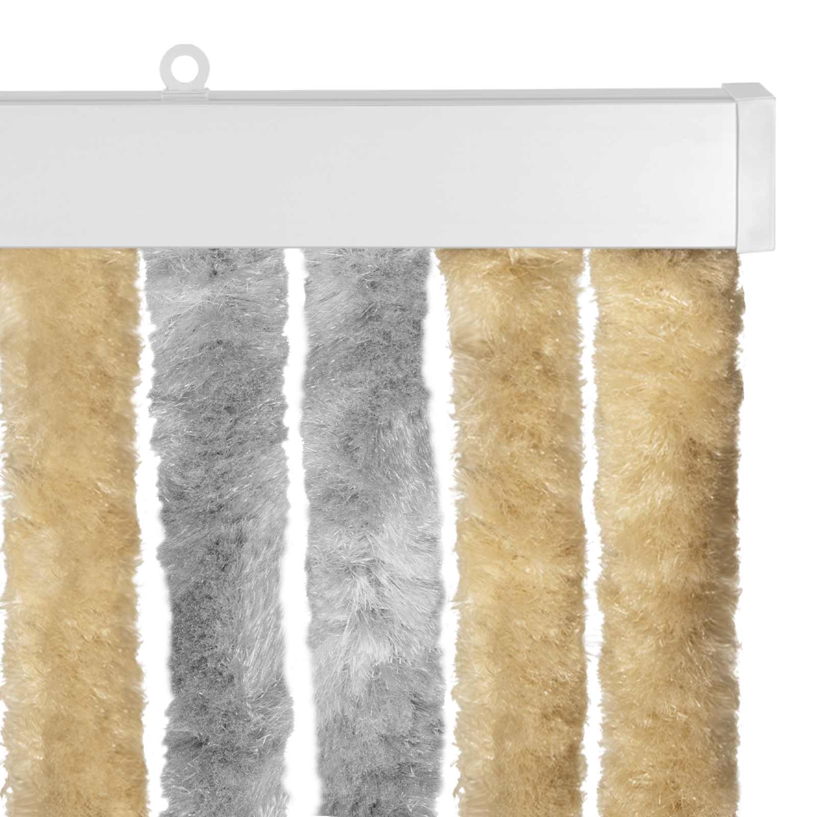 Zavjesa protiv insekata Chenille Siva i bež 90 x 200 cm 100% PP