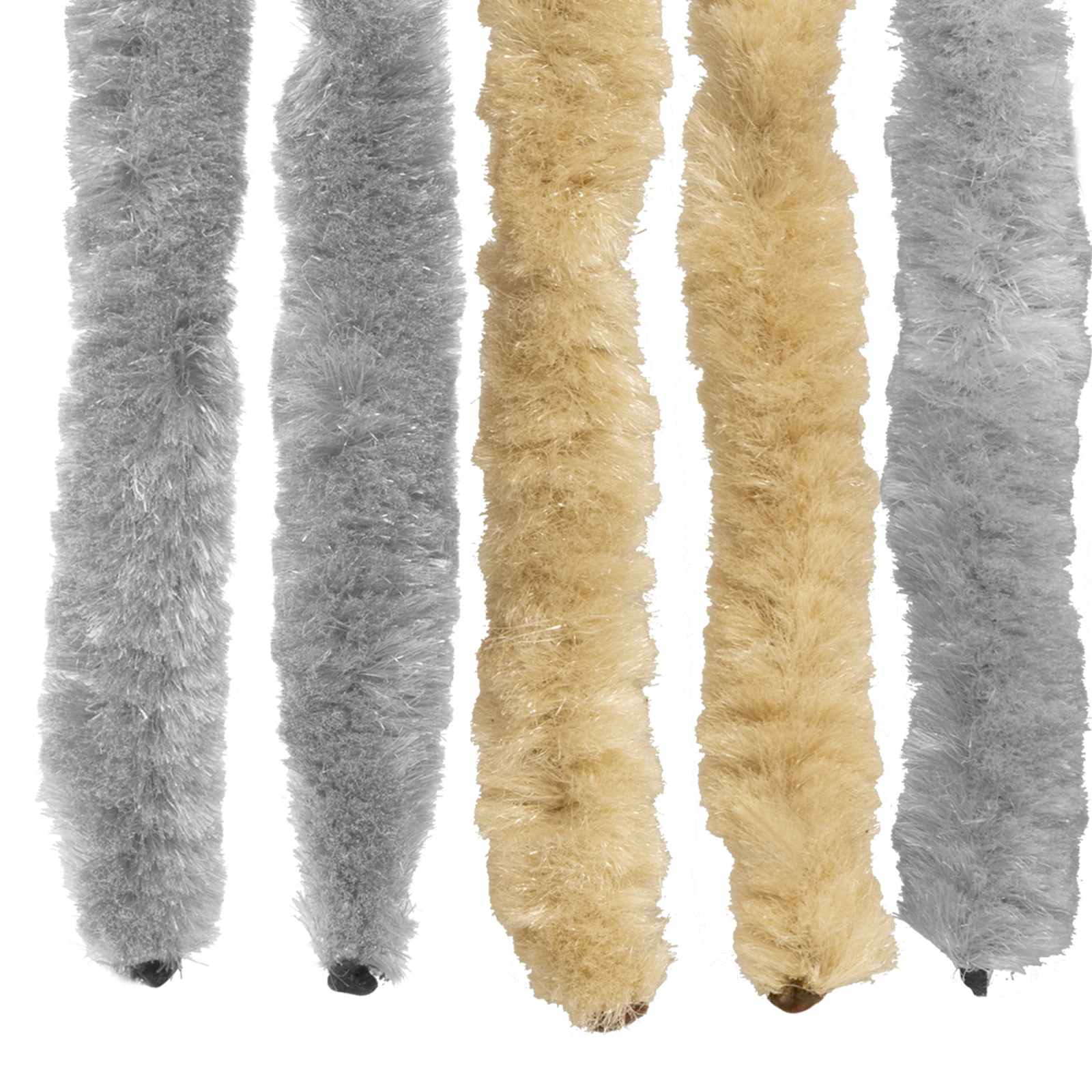 Zavjesa protiv insekata Chenille Siva i bež 90 x 200 cm 100% PP