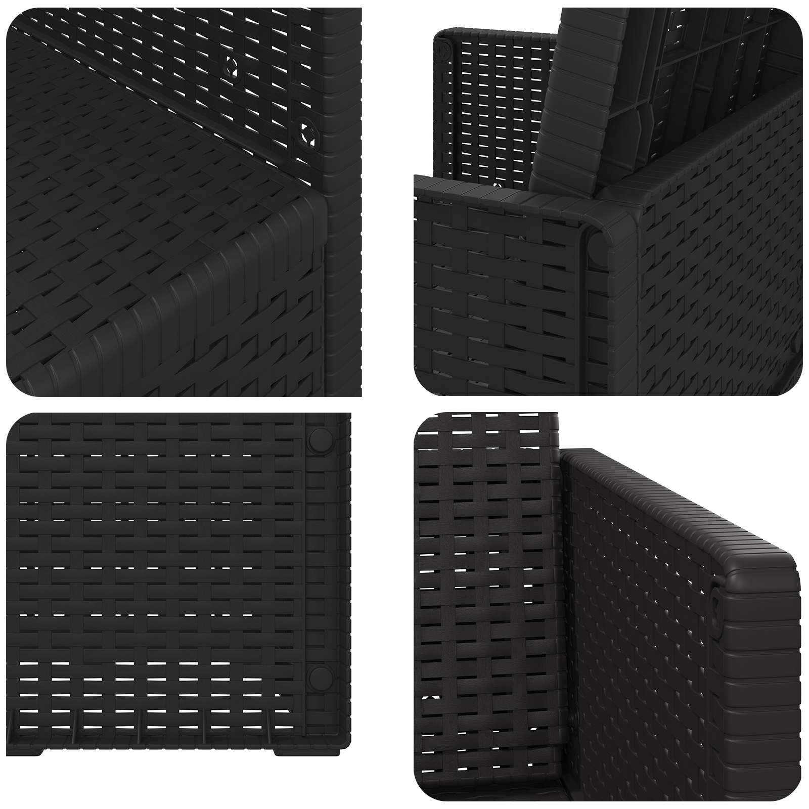 Vrtne stolice za blagovanje 2 pcs Antracit 53 x 47 x 88,5 cm PP
