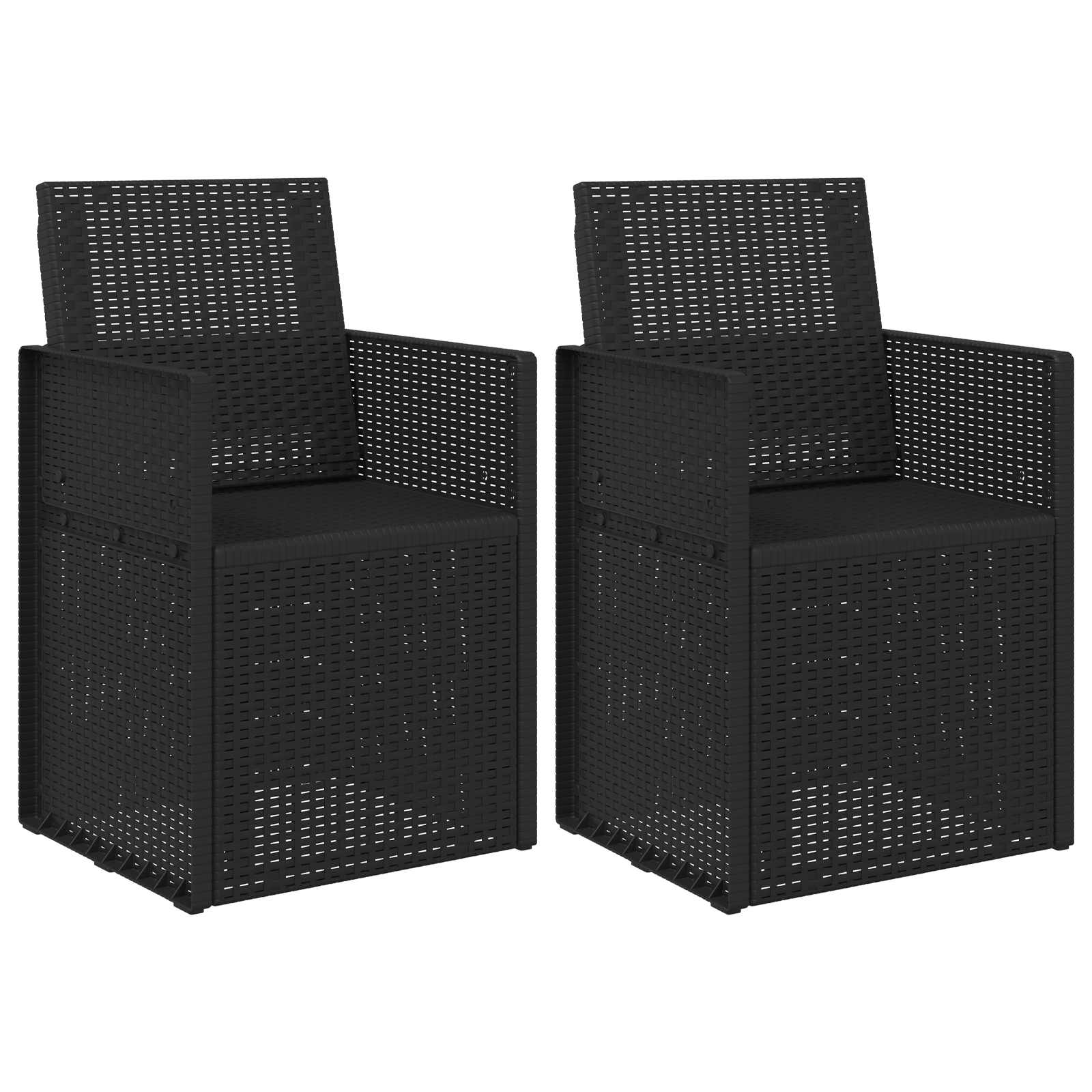 Vrtne stolice za blagovanje 2 pcs Antracit 53 x 47 x 88,5 cm PP