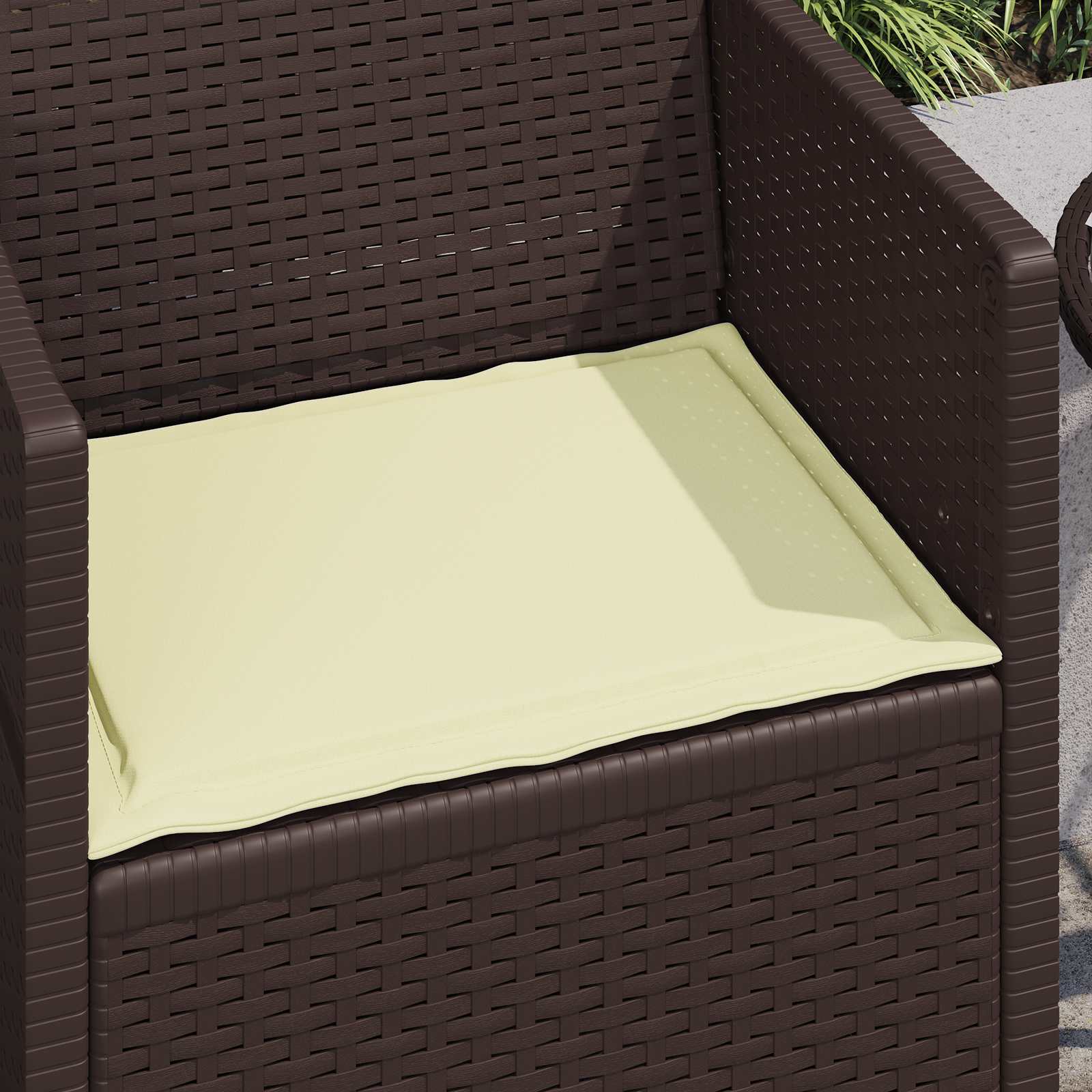 Jastučići za sjedenje 2 pcs Krema 47 x 36 x 2 cm Poliester