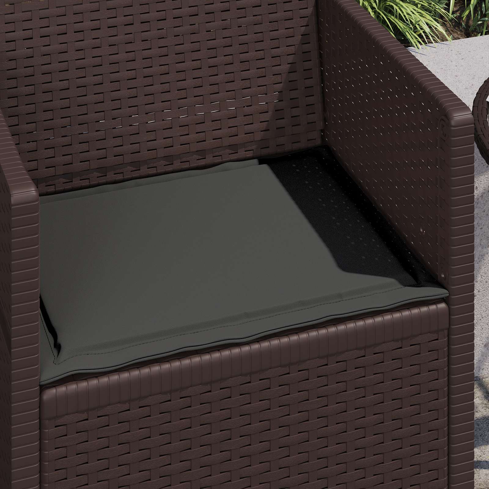 Jastučići za sjedenje 2 pcs Antracit 47 x 36 x 2 cm Poliester