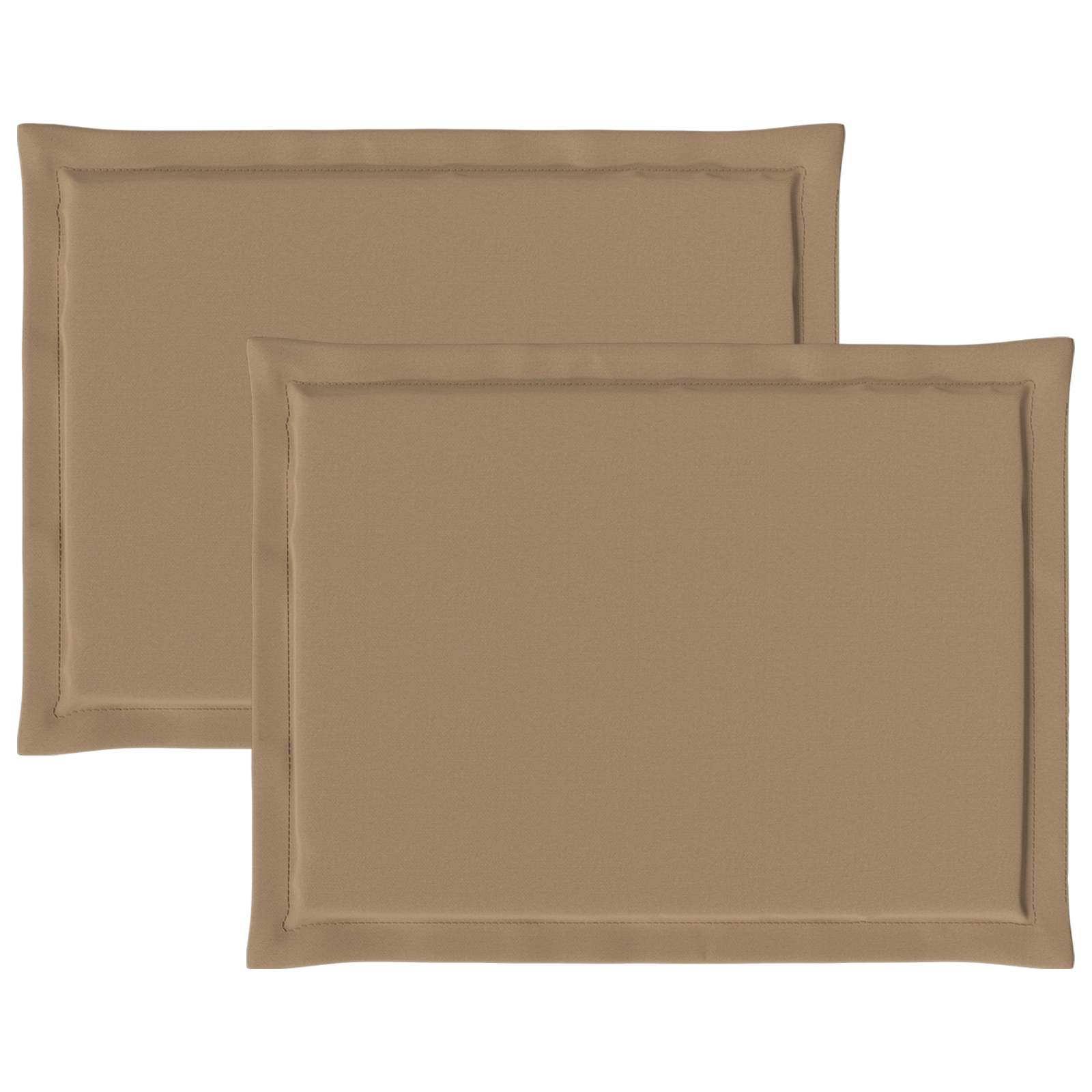 Jastučići za sjedenje 2 pcs Sivosmeđa 47 x 36 x 2 cm Poliester