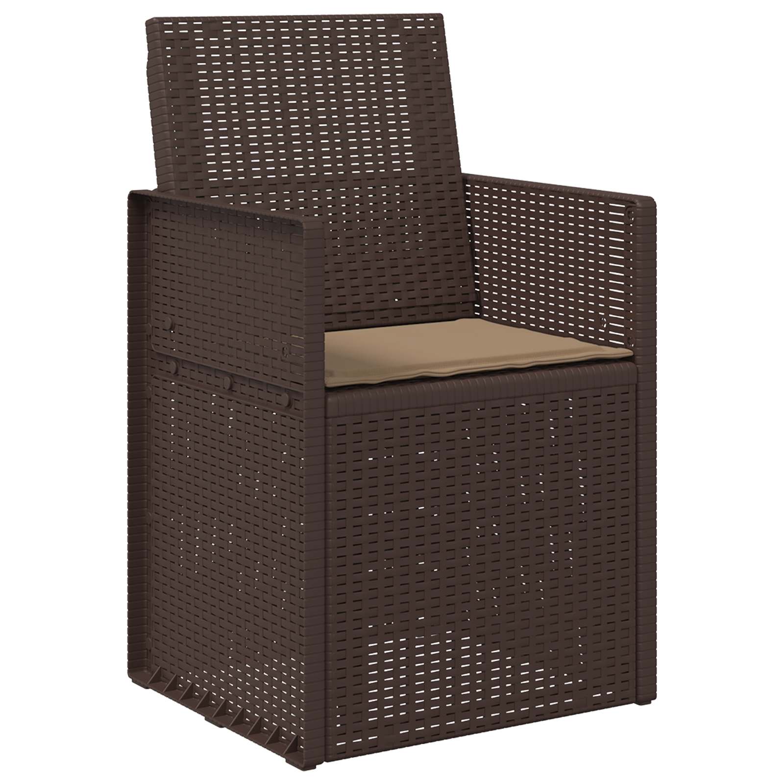 Jastučići za sjedenje 4 pcs Sivosmeđa 47 x 36 x 2 cm Poliester