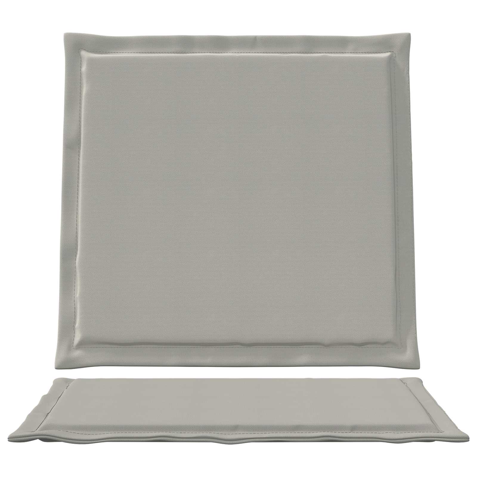 Jastučići za sjedenje i leđa 2 pcs Svjetlosiva 47 x 45 x 2 cm