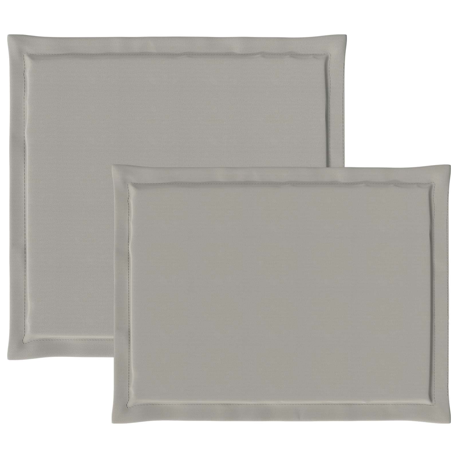 Jastučići za sjedenje i leđa 2 pcs Svjetlosiva 47 x 45 x 2 cm