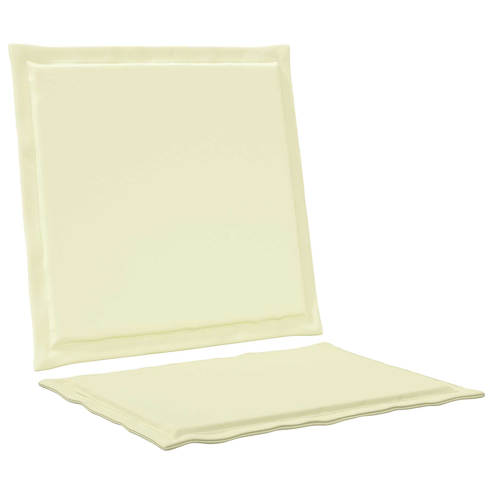 Jastučići za sjedenje i leđa 4 pcs Krem 47 x 45 x 2 cm