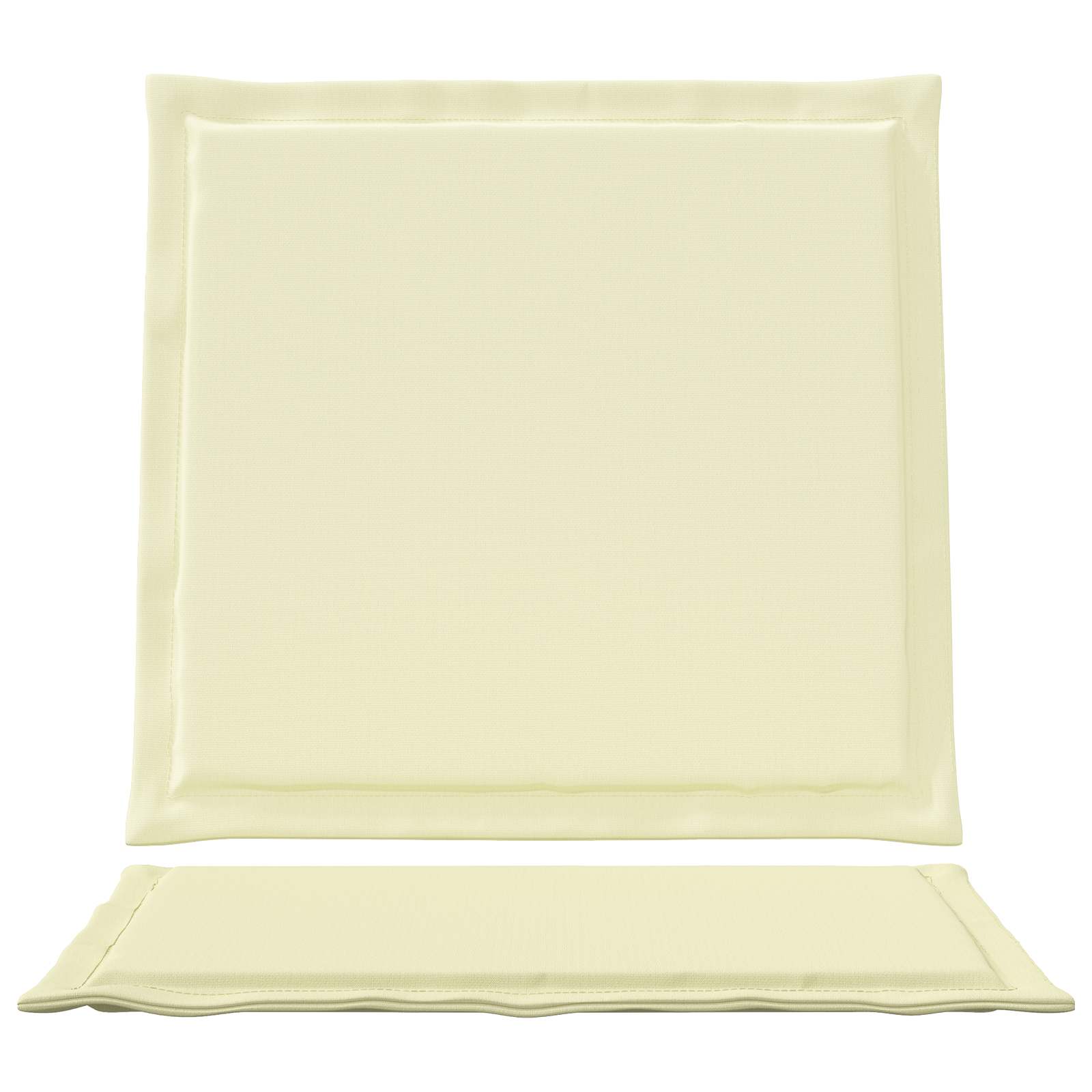 Jastučići za sjedenje i leđa 4 pcs Krem 47 x 45 x 2 cm