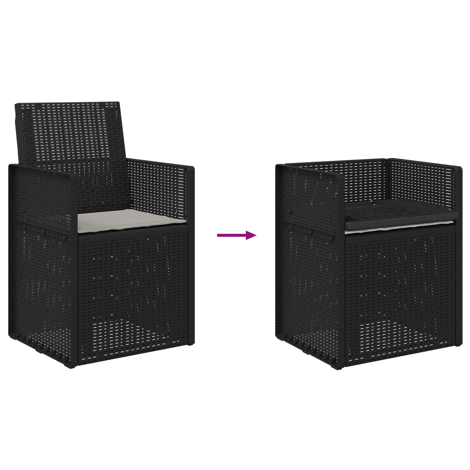 Vrtne stolice za blagovanje 2 pcs Antracit i Svjetlosiva PP