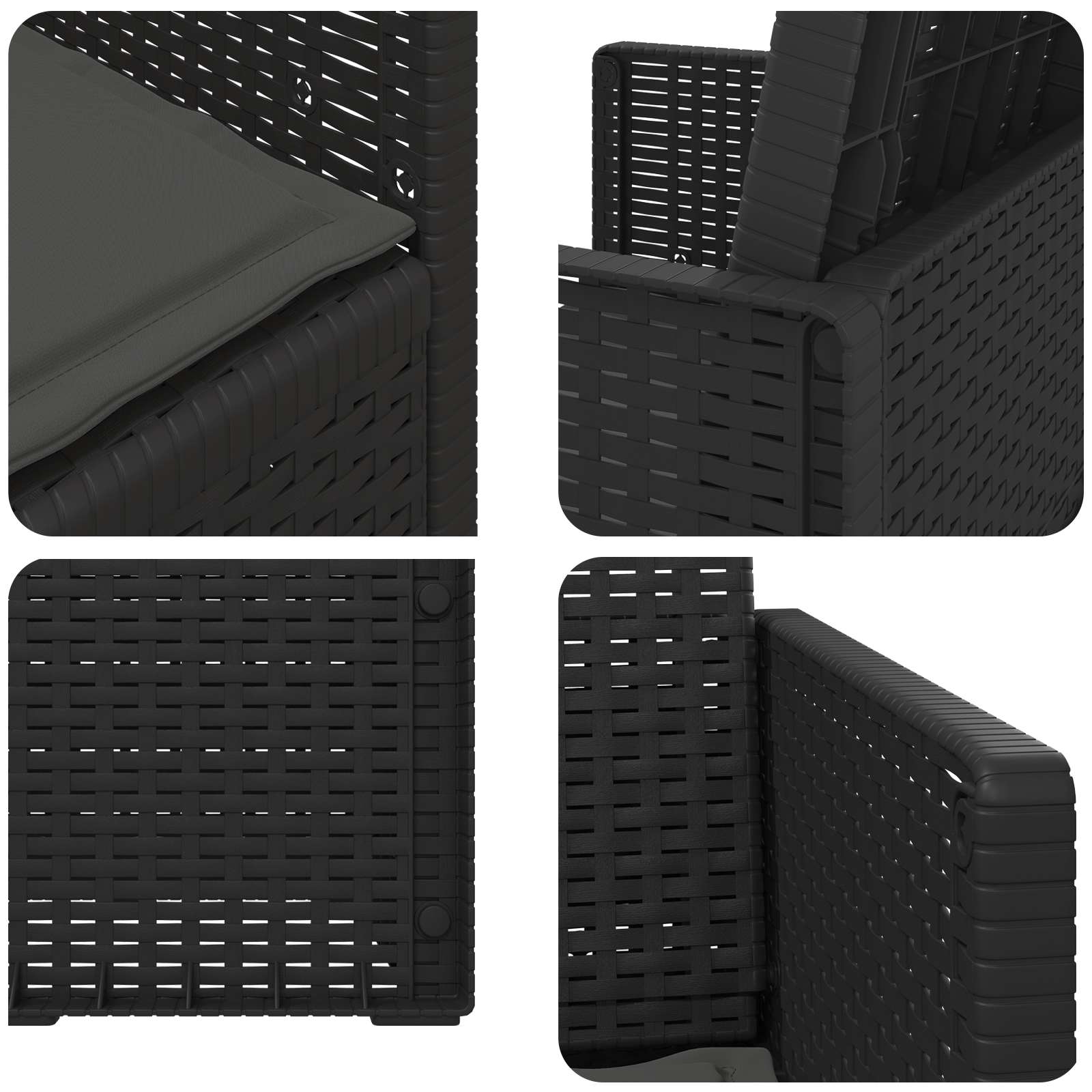 Vrtne stolice za blagovanje 2 pcs Antracit PP