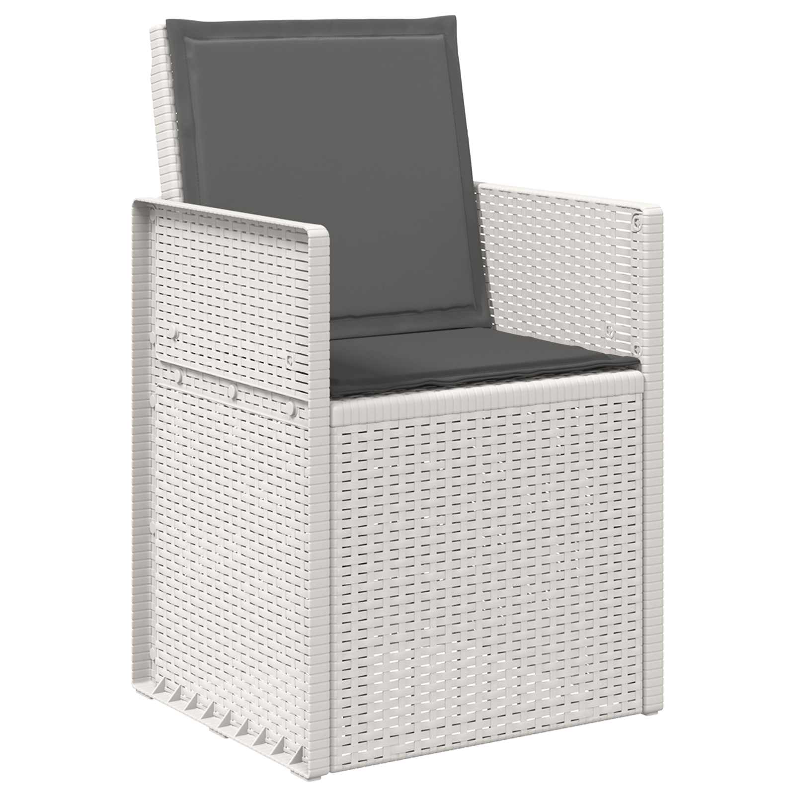 Vrtne stolice za blagovanje 2 pcs Bijela i antracit PP