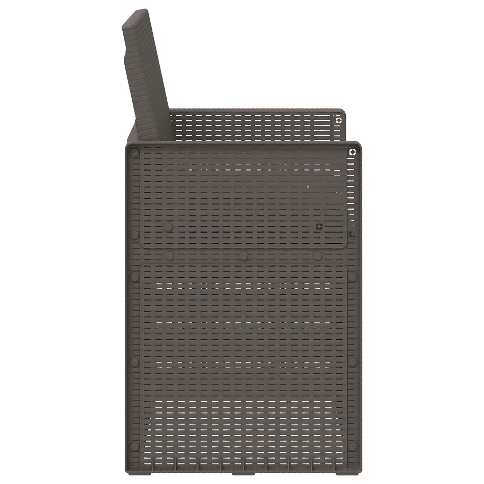Vrtne stolice za blagovanje 2 pcs Svjetlosiva i antracit PP