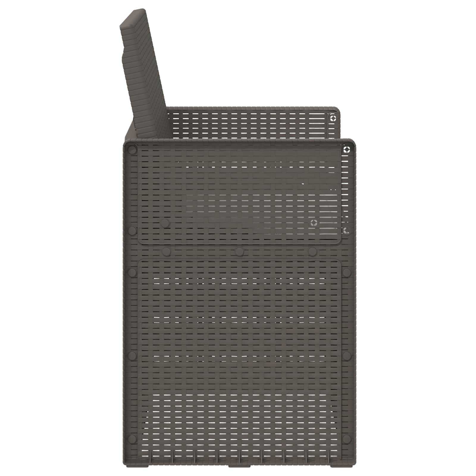 Vrtne stolice za blagovanje 2 pcs Svjetlosiva PP