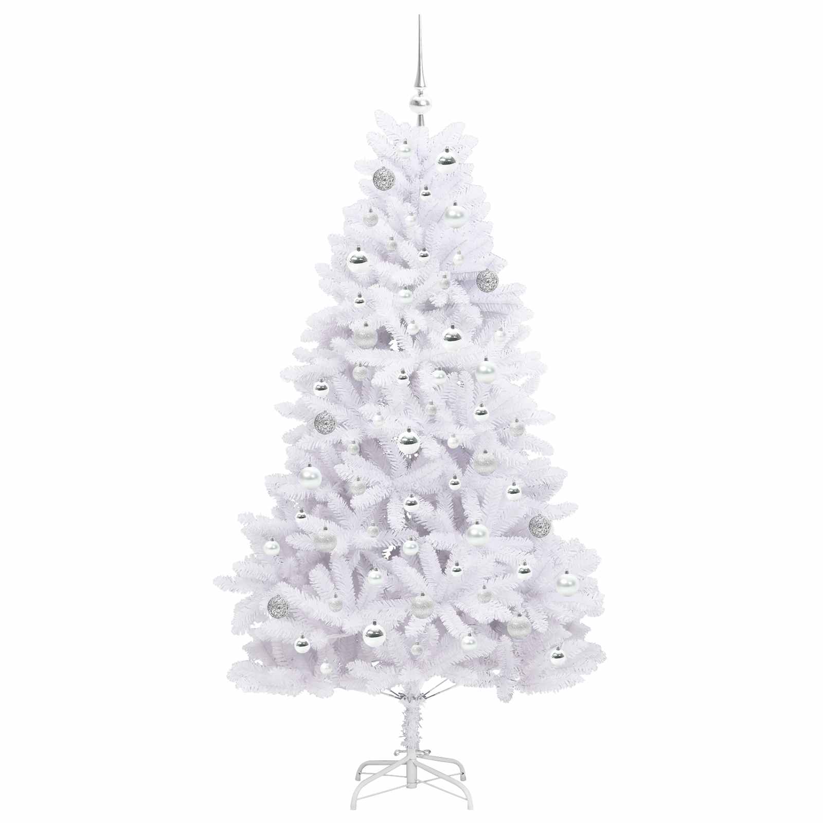 Umjetno božićno drvce s nogom Bijelo 180 cm PVC i čelik