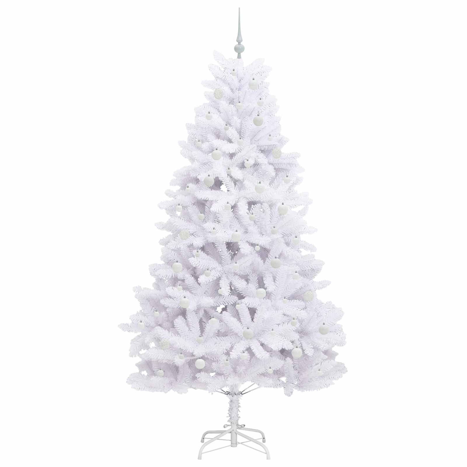 Umjetno božićno drvce s nogom Bijelo 240 cm PVC i čelik